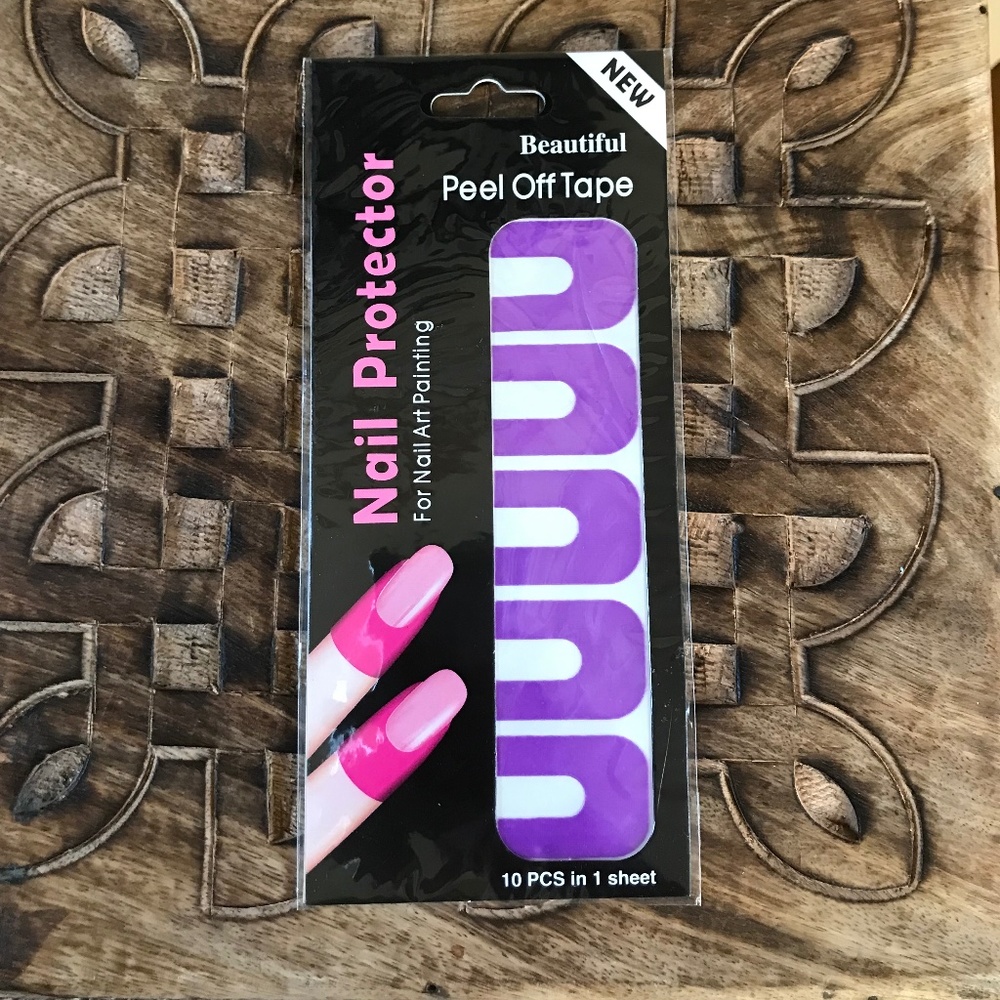 Beautiful Peel Off Tape Nail Protector for Nail Art Painting Purple